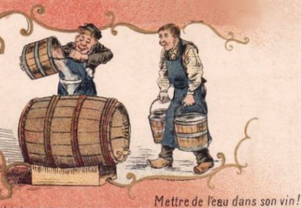 N° 169 Mettre de l’eau dans son vin, un crime ou le début de la sagesse ?