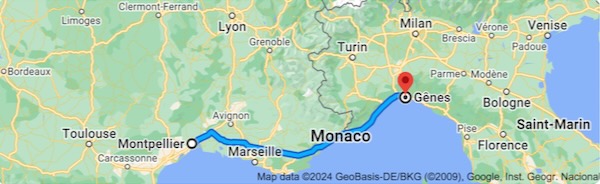1991.04.00 distance 1 Montpellier - Gênes 522 km