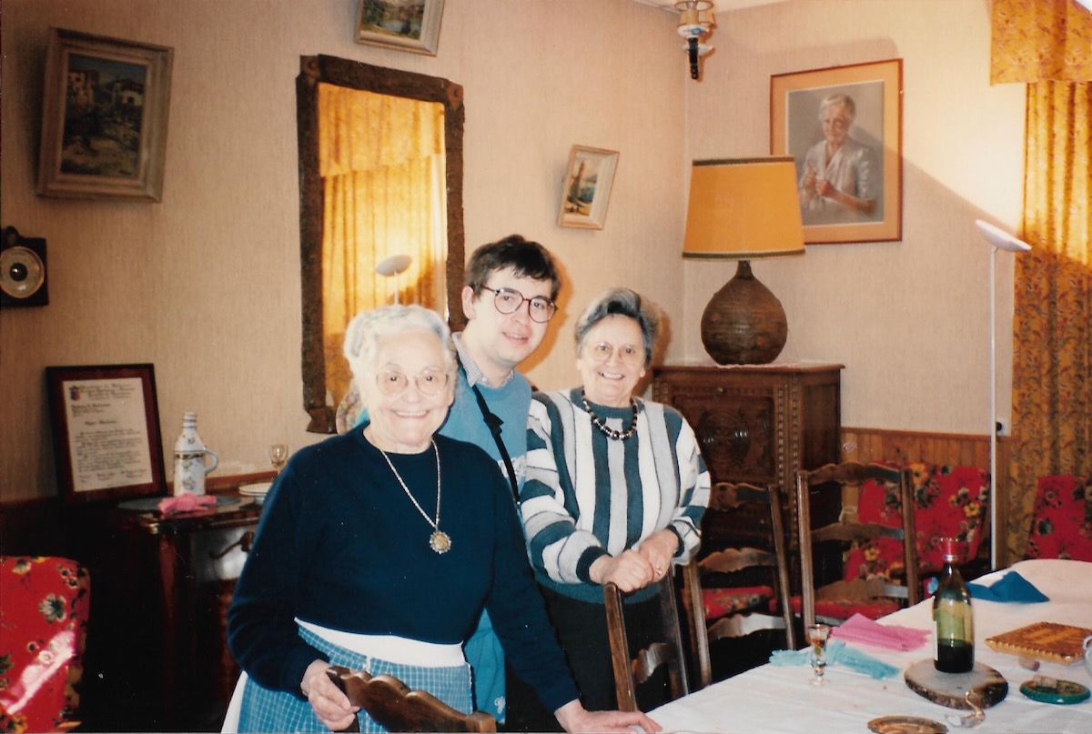 1989.02.mi-février Fête de l'ours Prats-de-Mollo 2.j Kazimierz Ligarski Cathy et Josette Galsomias 1200